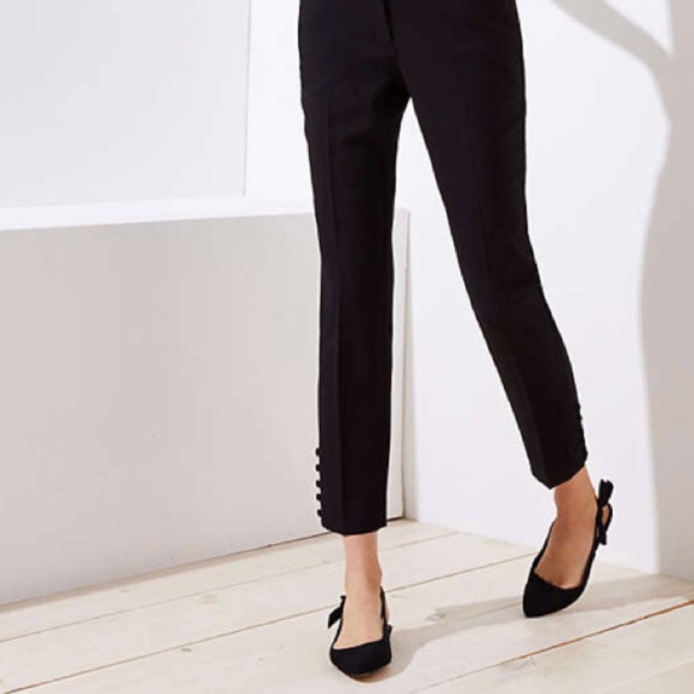 NEW loft plus 20 marissa slim Button cuff pants